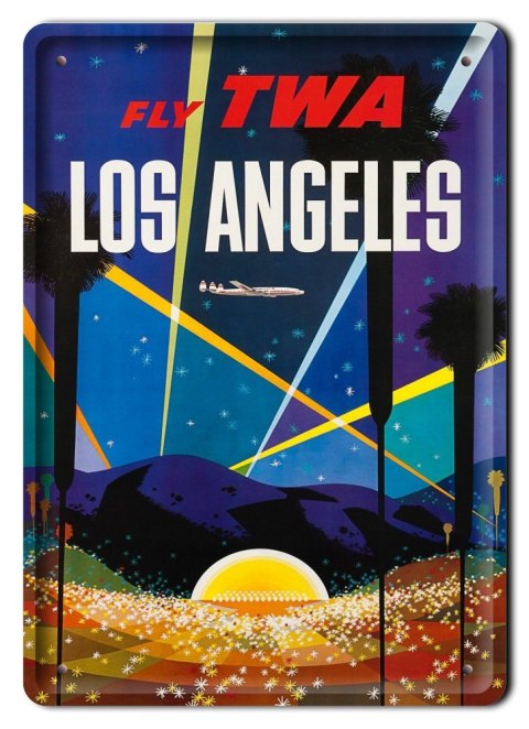 LOS ANGELES PLAKAT METALOWY SZYLD RETRO #20181