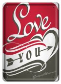 LOVE YOU METALOWY SZYLD PLAKAT OBRAZEK RETRO #04671