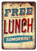 LUNCH METALOWY SZYLD PLAKAT VINTAGE RETRO #07759
