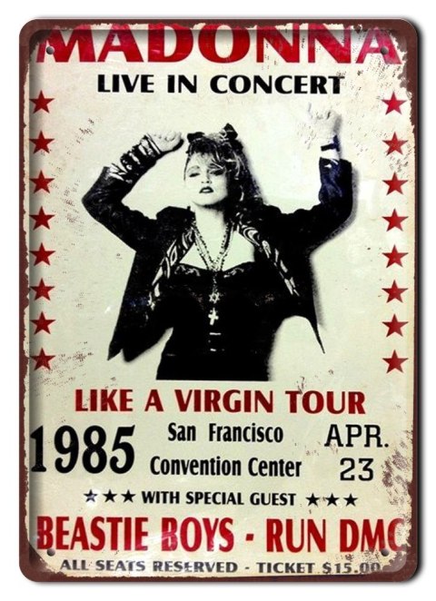 MADONNA PLAKAT METALOWY SZYLD RETRO #12028