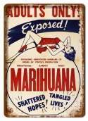 MARIHUANA METALOWY SZYLD PLAKAT RETRO #08035