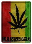 MARIHUANA METALOWY SZYLD VINTAGE RETRO #01392