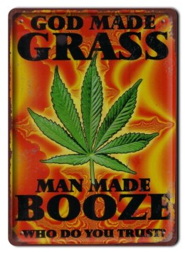 MARIHUANA PLAKAT METALOWY SZYLD RETRO #20124