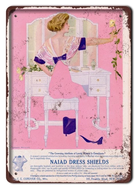 METALOWY SZYLD PLAKAT OBRAZEK ŁAZIENKA RETRO #06266