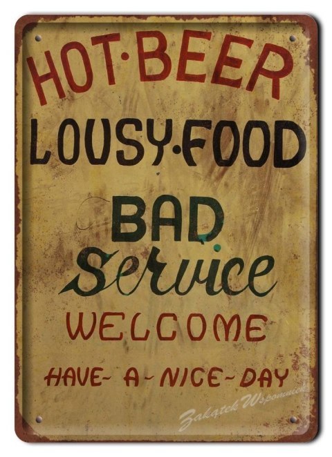 METALOWY SZYLD PLAKAT OBRAZEK VINTAGE RETRO #06145