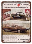 BARRACUDA METALOWY SZYLD PLAKAT RETRO #06819