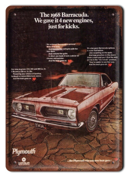 BARRACUDA METALOWY SZYLD PLAKAT RETRO #06824