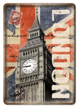 LONDYN BIG BEN METALOWY SZYLD PLAKAT RETRO #07927