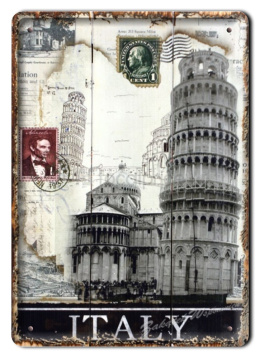 PISA PLAKAT METALOWY SZYLD OBRAZEK VINTAGE #02382