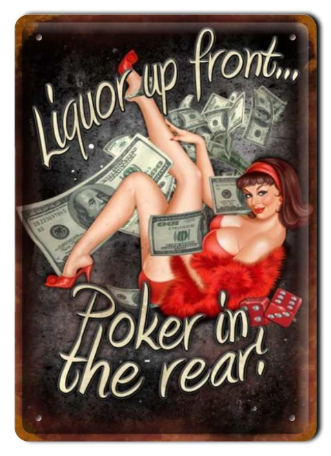 POKER METALOWY SZYLD PLAKAT OBRAZEK VINTAGE #01225