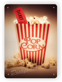 POP CORN METALOWY SZYLD PLAKAT VINTAGE RETRO #04221