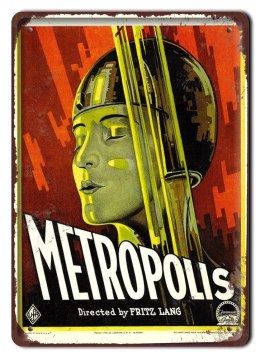 METROPOLIS METALOWY SZYLD PLAKAT RETRO #08641