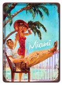 MIAMI METALOWY SZYLD PLAKAT VINTAGE RETRO #07719