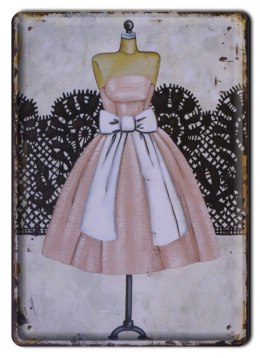 MODA PARYŻ METALOWY SZYLD PLAKAT RETRO #00774