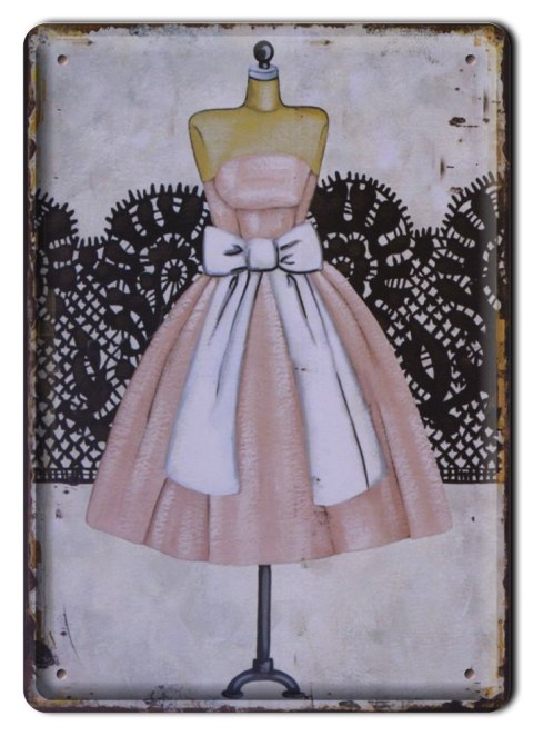 MODA PARYŻ METALOWY SZYLD PLAKAT RETRO #00774