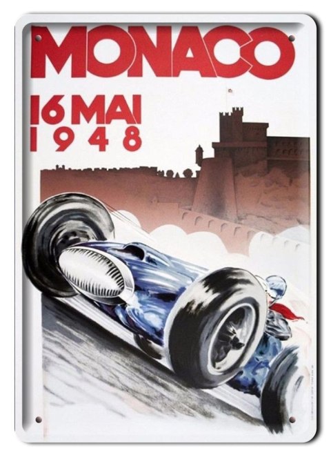 MONACO METALOWY SZYLD PLAKAT RETRO VINTAGE #07391