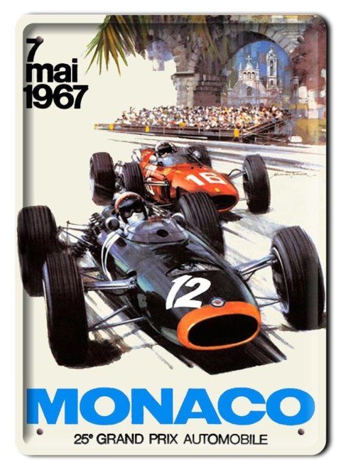 MONACO TABLICZKA METALOWY SZYLD PLAKAT #08110