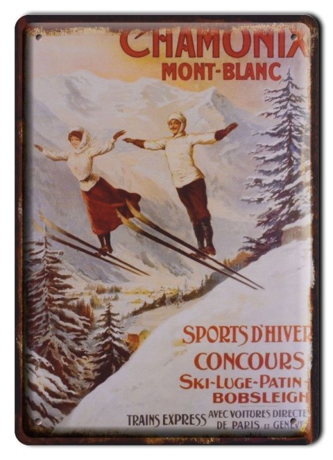 MONT BLANC METALOWY SZYLD PLAKAT RETRO #00711