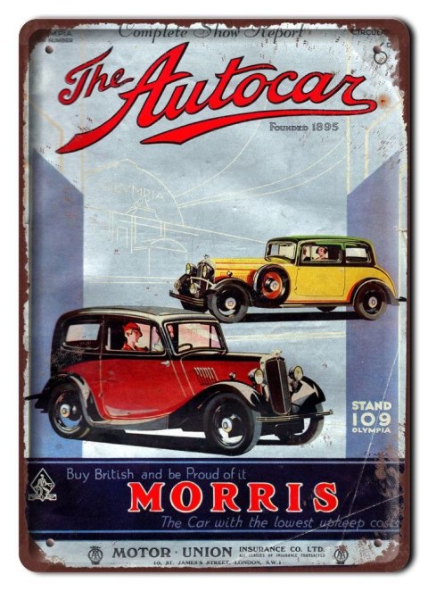 MORRIS AUTO PLAKAT METALOWY SZYLD RETRO #07603