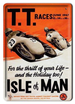 MOTOCYKL METALOWY SZYLD PLAKAT RETRO #07473
