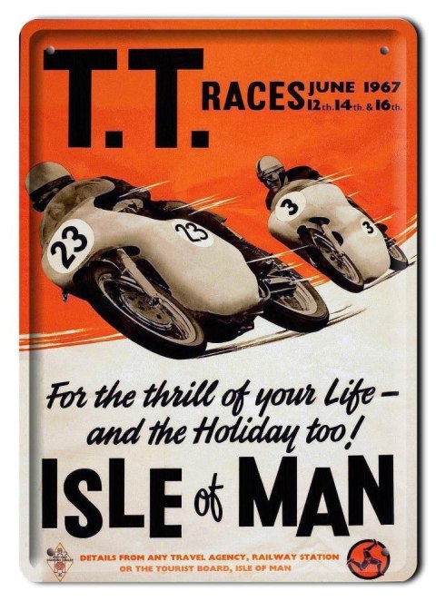 MOTOCYKL METALOWY SZYLD PLAKAT RETRO #07473