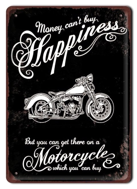 MOTOCYKL METALOWY SZYLD PLAKAT RETRO #08215