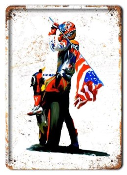 MOTOCYKL METALOWY SZYLD PLAKAT RETRO #08502