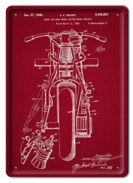 MOTOCYKL METALOWY SZYLD PLAKAT VINTAGE #01748