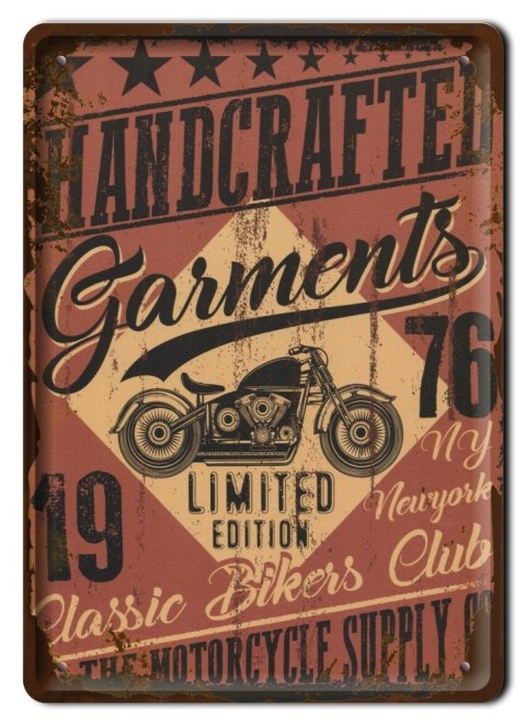 MOTOCYKL PLAKAT METALOWY SZYLD RETRO VINTAGE #10096