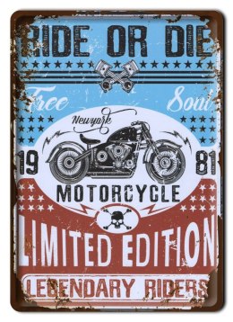 MOTOCYKL PLAKAT METALOWY SZYLD RETRO VINTAGE #10102