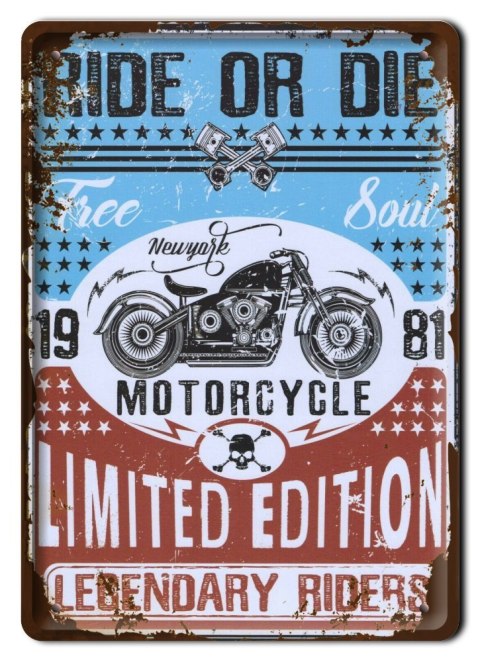 MOTOCYKL PLAKAT METALOWY SZYLD RETRO VINTAGE #10102