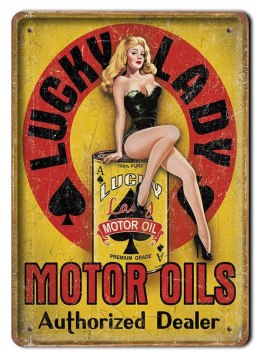 MOTOR OILS METALOWY SZYLD PLAKAT RETRO #07277