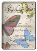 MOTYLE METALOWY SZYLD PLAKAT RETRO #04846