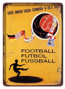 MUNDIAL 1958 METALOWY SZYLD VINTAGE RETRO #09298