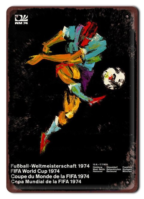 MUNDIAL 1974 METALOWY SZYLD VINTAGE RETRO #09304