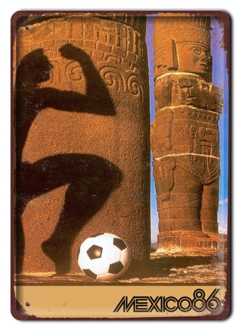 MUNDIAL 1986 METALOWY SZYLD VINTAGE RETRO #09306