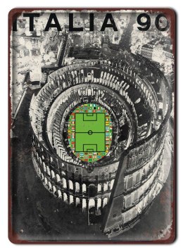 MUNDIAL 1990 METALOWY SZYLD VINTAGE RETRO #09308