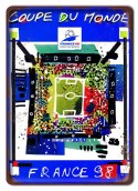 MUNDIAL 1998 METALOWY SZYLD VINTAGE RETRO #09310