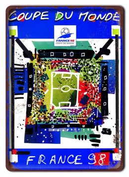 MUNDIAL 1998 METALOWY SZYLD VINTAGE RETRO #09310