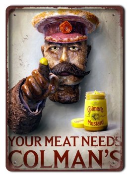 MUSZTARDA METALOWY SZYLD PLAKAT RETRO #08342