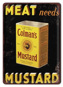 MUSZTARDA METALOWY SZYLD PLAKAT RETRO #08711