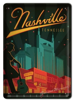 NASHVILLE METALOWY SZYLD PLAKAT VINTAGE #04916