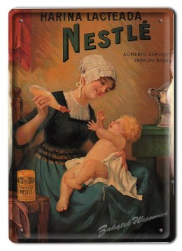 NESTLE METALOWY SZYLD OBRAZEK VINTAGE RETRO #02826