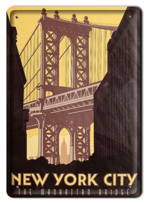 NEW YORK CITY METALOWY SZYLD VINTAGE RETRO #07493