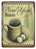 NEW YORK KAWA METALOWY SZYLD PLAKAT RETRO #01002