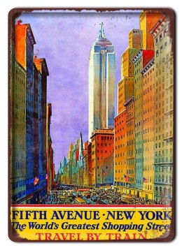 NEW YORK METALOWY SZYLD PLAKAT RETRO #08657