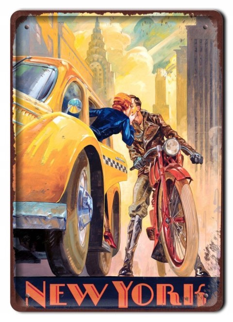 NEW YORK METALOWY SZYLD PLAKAT VINTAGE RETRO #07720