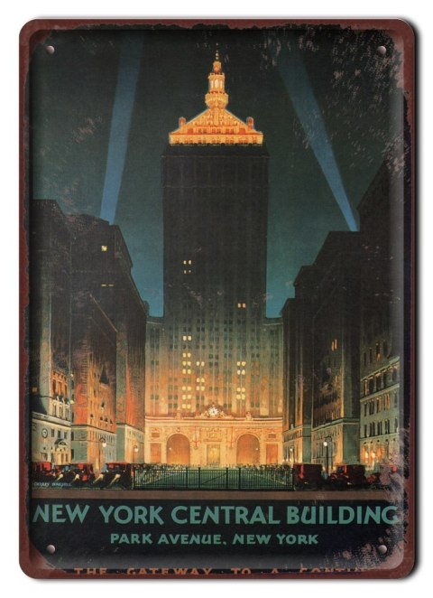 NEW YORK METALOWY SZYLD PLAKAT VINTAGE RETRO #09154