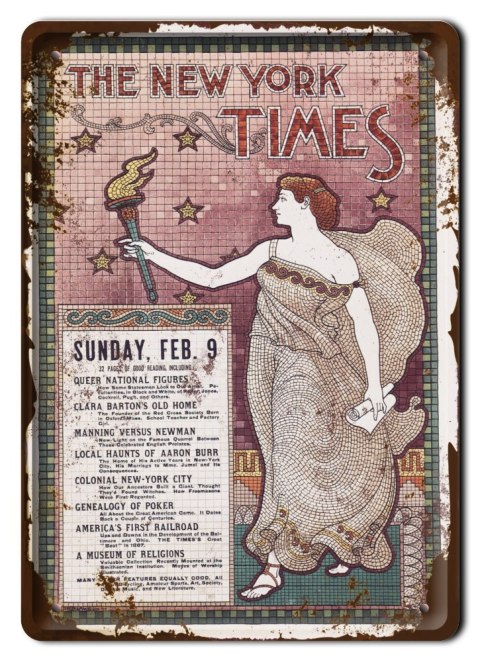 NEW YORK PLAKAT METALOWY SZYLD RETRO VINTAGE #10908