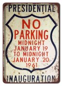 NO PARKING PLAKAT METALOWY SZYLD RETRO #11059